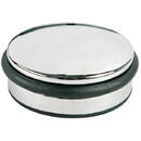 Opritor metalic, pentru usa, rotund, cu inel de cauciuc, ALCO Design - argintiu