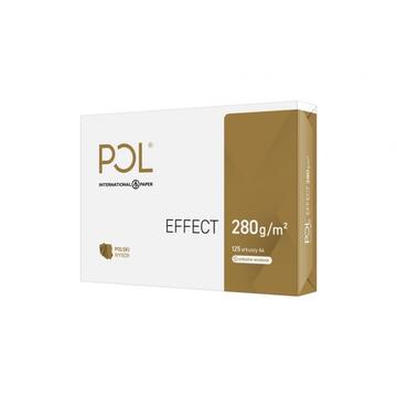 Carton A4, satinat, IP POL Effect, clasa A++, 168CIE, 280 gr./mp, 125 coli/top - alb