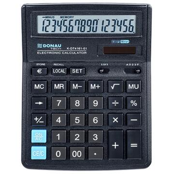 Calculator de birou Calculator de birou, 16 digits, 193 x 143 x 38 mm, Donau Tech DT4161 - negru