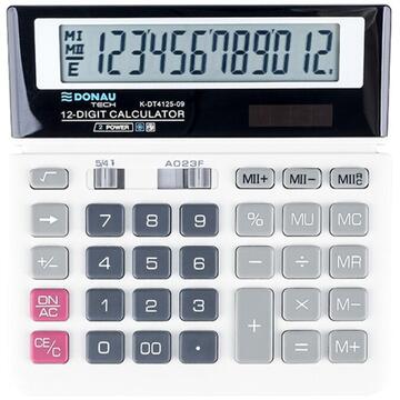 Calculator de birou Calculator de birou, 12 digits, Donau Tech DT4125 - alb