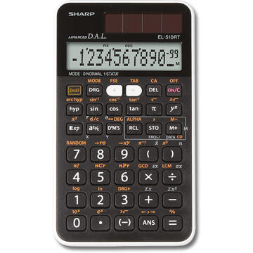 Calculator de birou Calculator stiintific, 12 digits, 273 functii, 144x75x10 mm, dual power, SHARP EL-510RT - negru