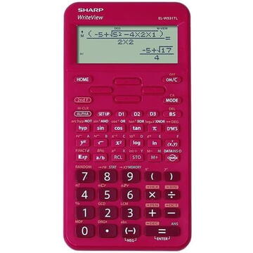 Calculator de birou Calculator stiintific, 16 digits, 420 functii, 157x78x15 mm, SHARP EL-W531TLBRD - rosu