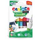 Creioane tempera, pentru textile, rezistente la spalat, 10 culori/cutie, CARIOCA Temperello Fabric