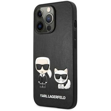 Husa Karl Lagerfeld Husa Ikonik Karl &amp; Choupette iPhone 13 Pro Max Negru