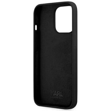 Husa Karl Lagerfeld Husa Silicon Karl &amp; Choupette iPhone 13 Pro Max Negru
