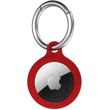 Next One AirTag Secure Silicone Key Clip Red
