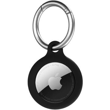 Next One AirTag Secure Silicone Key Clip Black