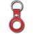 Devia AirTag Leather Key Ring Red