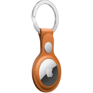 Apple AirTag Original Leather Key Ring Golden Brown