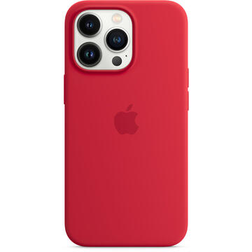 Husa Apple Original Silicon iPhone 13 Pro, MagSafe, Red