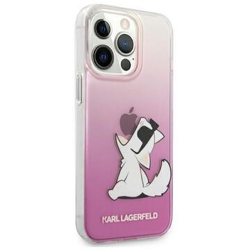 Husa Karl Lagerfeld Husa Choupette Fun iPhone 13 Pro Roz