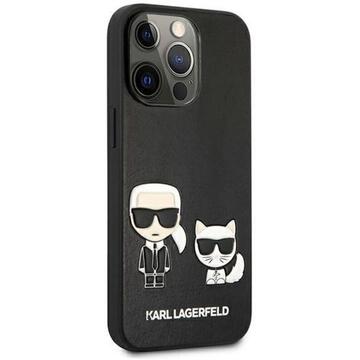 Husa Karl Lagerfeld Husa Ikonik Karl &amp; Choupette iPhone 13 Pro Negru
