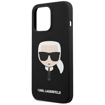 Husa Karl Lagerfeld Husa Silicon Karl's Head iPhone 13 Pro Negru