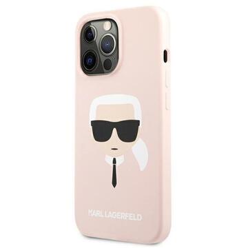 Husa Karl Lagerfeld Husa Silicon Karl's Head iPhone 13 Pro Roz Deschis
