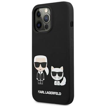 Husa Karl Lagerfeld Husa Silicon Karl &amp; Choupette iPhone 13 Pro Negru