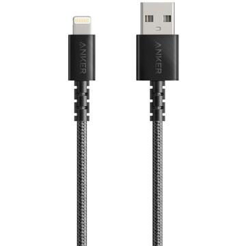 Anker PowerLine Select+ tip Lightning USB, 0.9m, Negru
