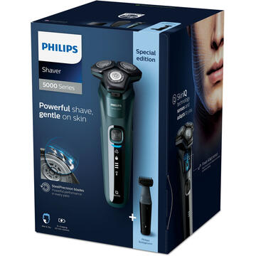Aparat de barbierit Philips SHAVER Series 5000 S5584/57 men's shaver Rotation shaver Trimmer Green, Grey