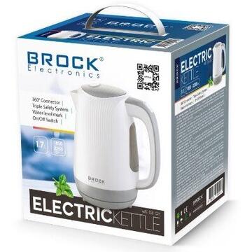 Fierbator BROCK WK 08 GY electric kettle 1.7 L 2200 W White