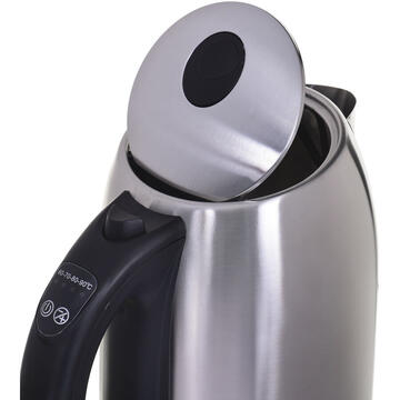 Fierbator BROCK WK 2302 D electric kettle 1.7 L 2200 W Silver, Black