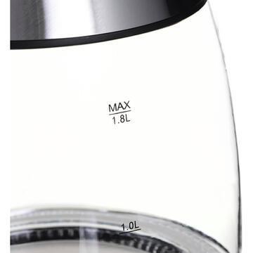 Fierbator BROCK WK 2106 LL electric kettle 1.7 L 2200 W Silver, Black