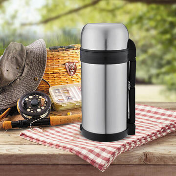 Thermos with handle and belt MAESTRO MR-1632-150 (1,5L) silver and black