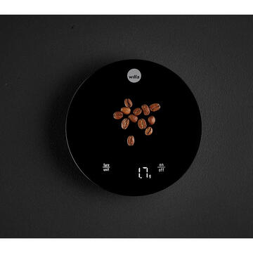 Cantar de bucatarie Wilfa WSS-2 Black Countertop Round Electronic kitchen scale