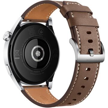Smartwatch Huawei Watch GT3 46mm Leather Armband Steel Brown