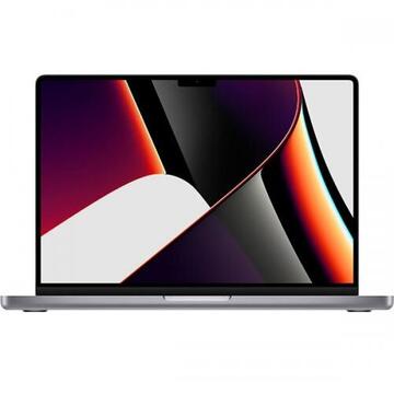 Notebook MKGP3RO/A MacBook Pro 14 14.2" 3024 x 1964 pixeli Apple M1 Pro 8 Core 16GB 512GB SSD Apple M1 Pro 16 core Graphics MacOS Monterey Space Grey