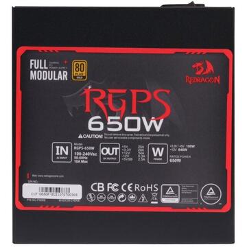 Sursa full modulara Redragon RGPS650W 650W