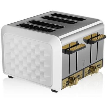 Prajitor de paine Swan Toaster Gatsby white 4 Slices ST14084WHTN