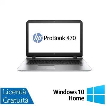 Laptop Refurbished Laptop HP ProBook 470 G3, Intel Core i5-6200U 2.30GHz, 8GB DDR3, 240GB SSD, 17 Inch, Webcam, Tastatura Numerica + Windows 10 Home