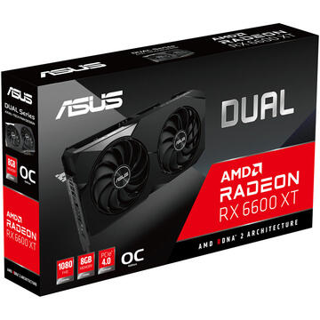 Placa video Asus AMD Radeon RX 6600 XT DUAL OC 8GB GDDR6 128bit