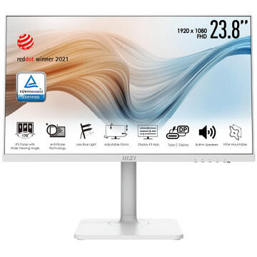 Monitor LED MSI Modern MD241PW 23.8inch 1920x1080 5ms White