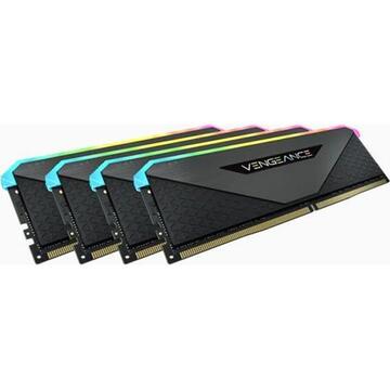 Memorie Corsair VENGEANCE® RGB RT 64GB (4 x 16GB) DDR4 DRAM 3200MHz C16 Memory Kit – Black