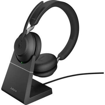 Jabra Evolve2 65, headset (black, Microsoft Teams, USB-A, charging station)