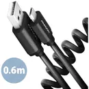 AXAGON BUMM-AM10TB Twister,Micro USB la USB-A, QC3.0, 2.4A, 60cm, negru