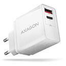 Incarcator de retea AXAGON ACU-PQ22W USB 3.0 + USB-C 22W White
