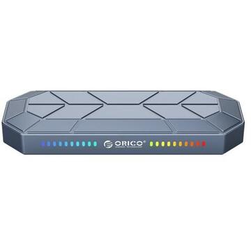 HDD Rack SSD Orico M2VG01-C3 iluminare RGB M.2 NVMe SSD Gri