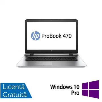 Laptop Refurbished Laptop HP ProBook 470 G3, Intel Core i5-6200U 2.30GHz, 8GB DDR3, 240GB SSD, 17 Inch, Webcam, Tastatura Numerica + Windows 10 Pro