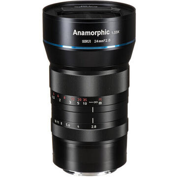 Obiectiv foto DSLR Obiectiv Sirui 24mm F/2.8 Anamorphic 1.33x pentru Canon EF-M Mount