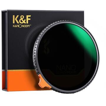 Filtru K&F Concept 55mm Nano-X Variable Fader NDX ND2-ND400 HD Japan Optics KF01.1613