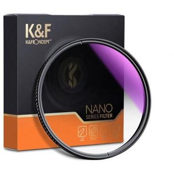 Filtru K&F Concept ND 0.9 (ND8) 62mm Gradient Ultra-Clear KF01.1542