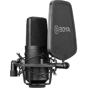 Microfon Boya BY-M800 Studio Condensator cu shock mount