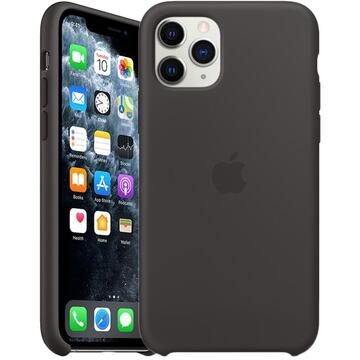 Husa Apple pentru iPhone 11 Pro, Silicon, Black