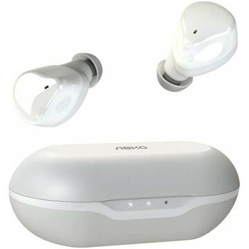 Casti True Wireless In-Ear Abko EF02, USB-C, IPX5 Alb