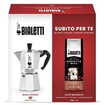 Espressoare pentru aragaz Bialetti Venus Induction 6 cesti (300 ml) + Cafea Perfetto Moka Nocciola 200g