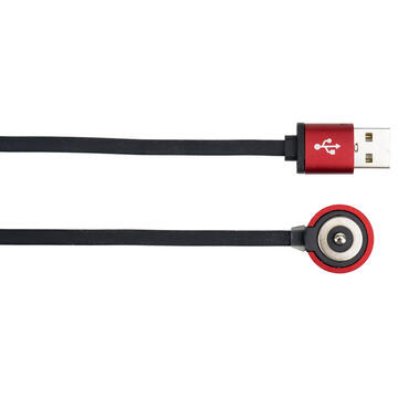 Cablu USB pentru incarcare lanterne PNI Adventure F75, cu contact magnetic, lungime 50 cm