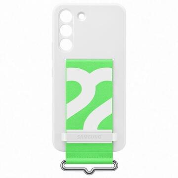 Silicone Cover with Strap Samsung Galaxy S22 S901 White