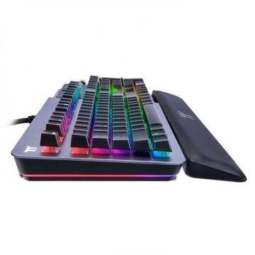 Tastatura gaming mecanica Thermaltake Premium Argent K5 Iluminare RGB Argintie
