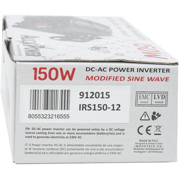 Invertor de tensiune AlcaPower by President 150W 12V-230V, sinusoida modificata, port USB